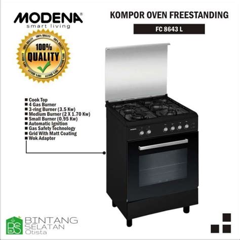 Jual Modena Kompor Oven Freestanding Cooker Cm Fano Fc L Fc L