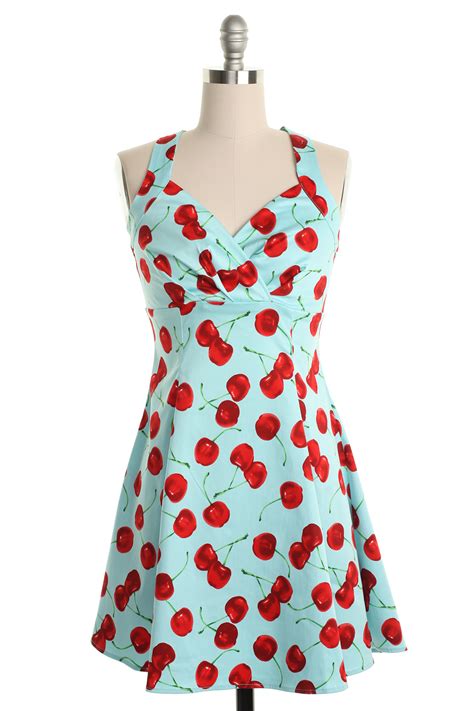 Wrap Top Cherry Print Dress How Cute Cherry Print Dress Dresses Fashion