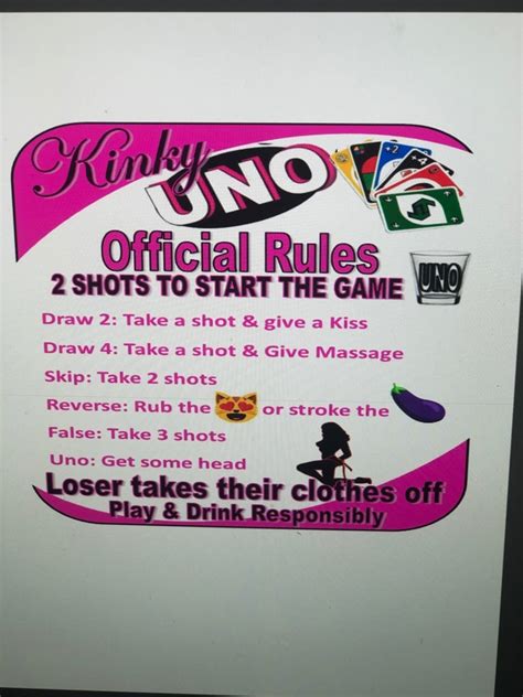 Kinky Uno Cards Rules Cards Info
