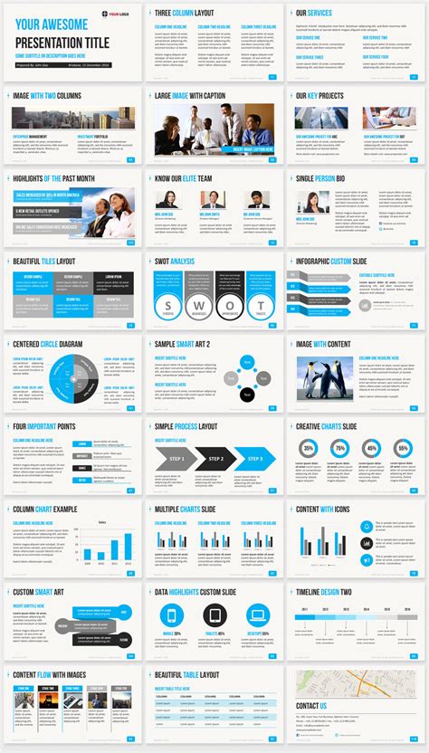 Ultimate Professional Business Powerpoint Template 600 Clean Slides