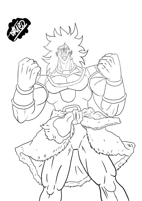 Dragon Ball Super Broly Coloring Pages Coloringpages2019