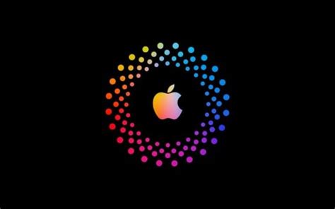 Colorful Glare Apple Logo In Black Background 4k 5k Hd Apple Wallpapers