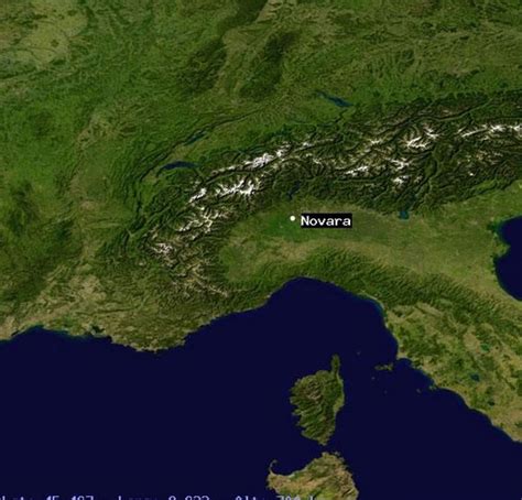 Novara Map Italy