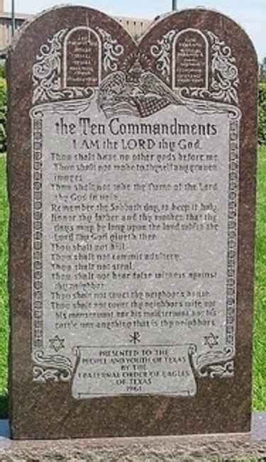Oklahoma Atheist Group Sues For Removal Of Ten Commandments Tablet