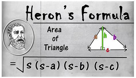 heron's formula worksheets