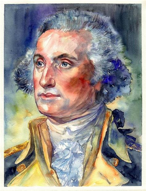 George Washington Portrait Art Print By Suzann Sines