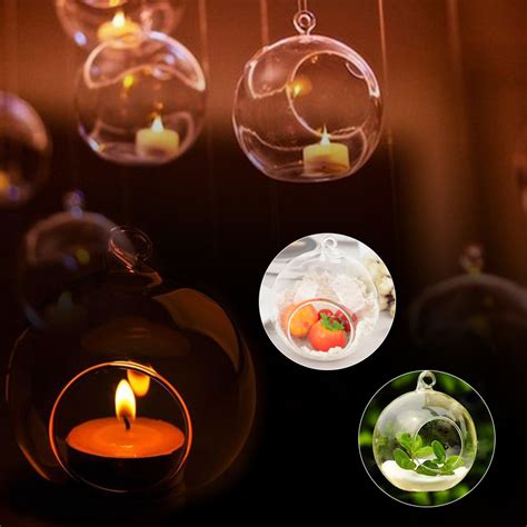 674d Ea09 Style Hanging Glass Bauble Sphere Ball Candle