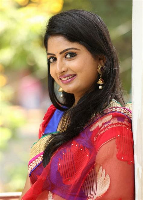 Telugu Tv Actress Mounica Saree Pics