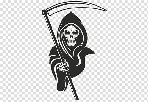 Death Skeleton Grim Reaper Characters With Scythe Emb