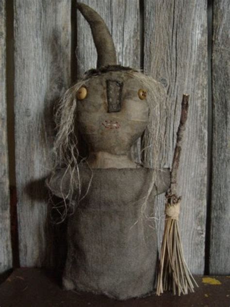 Primitive Folk Art Black Stump Witch Doll E Pattern Etsy