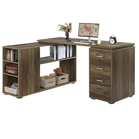 Belleze L Shaped Computer Desk 60 Study Writing Table Home Office