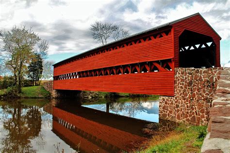 Red Covered Bridge Jigsaw Puzzle