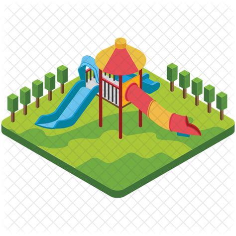 Modern Playground Icon Download In Isometric Style