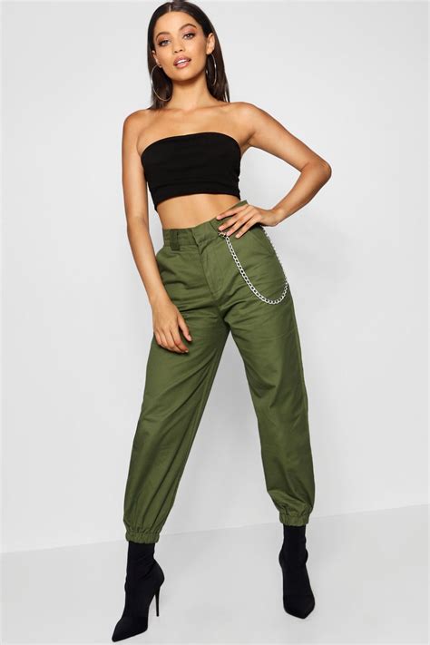 Chain Trim Cargo Pants Boohoo Outfit Ideas Cargo Pants Cargo Pants