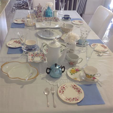 Table Setting For A Vintage High Tea