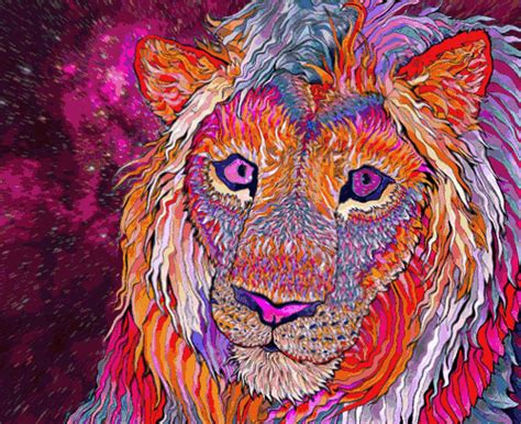 50 Trippy Lion Wallpaper