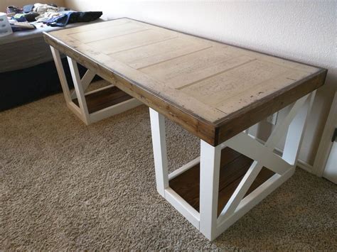 Desk Made From Grandparents Old Door Woodworking