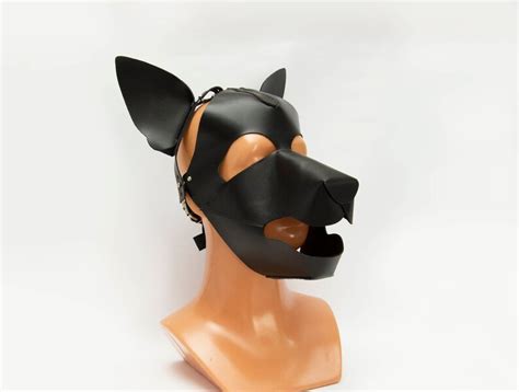 Puppy Play Pet Play Mask Bdsm Mask Leather Dog Mask Puppy Mask Etsy