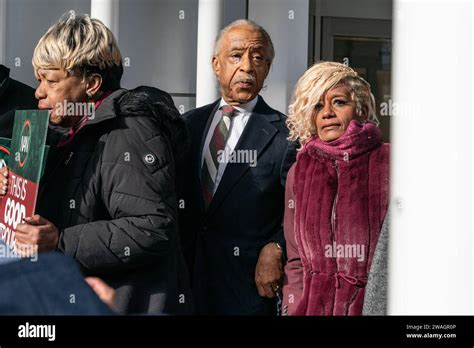 Reverend Al Sharpton Leads Nan Activists Picket Line Outside Office Of