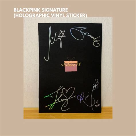 Blackpink Signature Sticker Lisa Jennie Jisoo Rose Holographic Vinyl