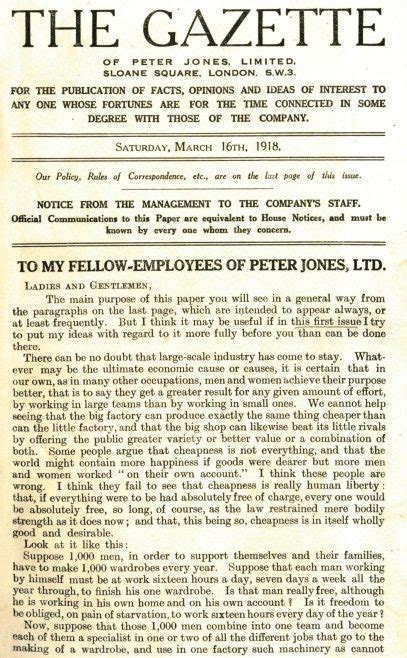 The Opening Page Of The First Ever Copy Of The Gazette John Lewis