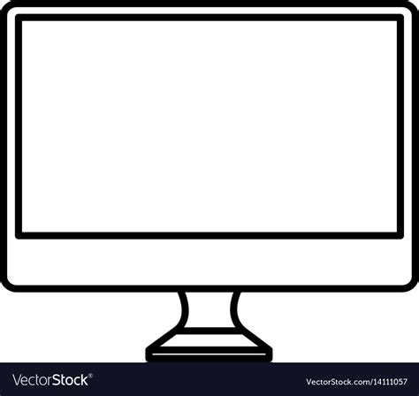 Computer Desktop With Template Icon Royalty Free Vector
