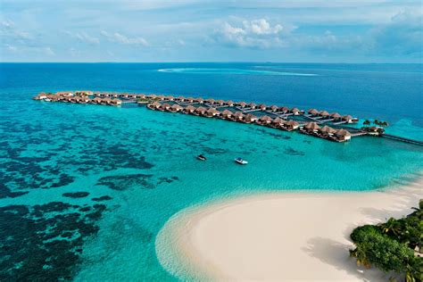 033 W Maldives Resort Fesdu Island Maldives Overwater Bungalows Aerial View Travoh