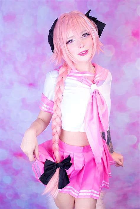 P Free Download Fate Series Fate Grand Order Women Model Cosplay Pink Hair Anime