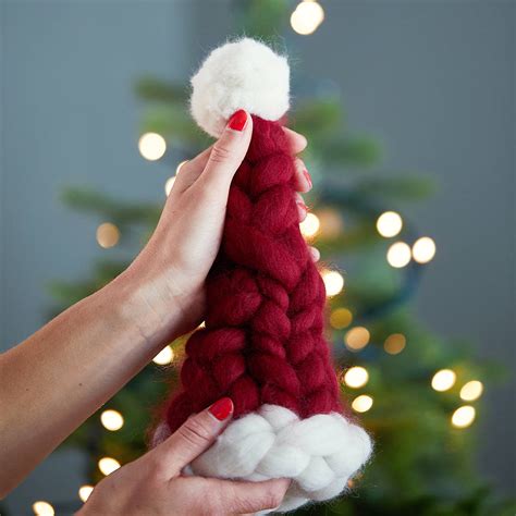 Knitted Santa Hat Tree Topper By Lauren Aston Designs