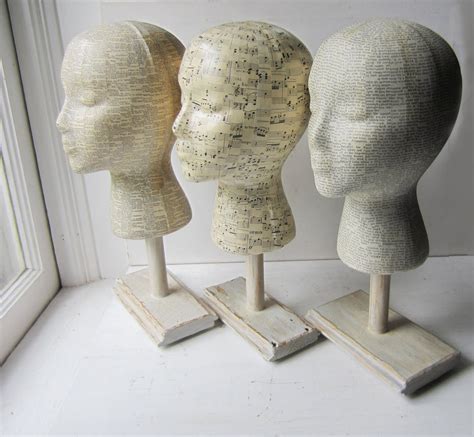 sale mannequin head hat display with base by theeletterqhandmade