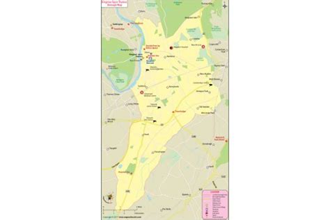 Buy Kingston Upon Thames Borough Map London