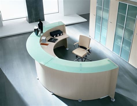 Modern Curved Reception Desk