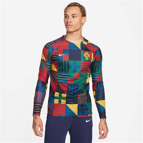 Nike Portugal Long Sleeve Pre Match Jersey Fifa World Cup 2022