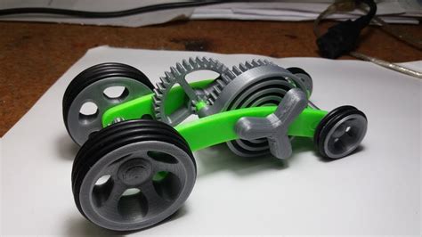 3d Printed Spring Powered Vehicle Youtube