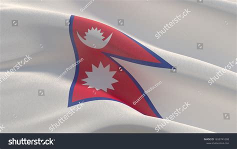 Waving Flags World Flag Nepal 3d Stock Illustration 1658741608