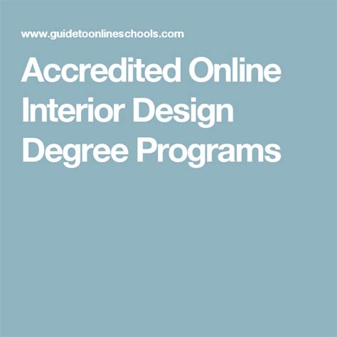 Accredited Online Interior Design Degree Programs Interior Design