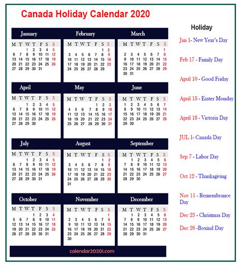 Free download the biggest collection of free website templates, layouts and themes. Canada 2020 Printable Calendar With Holidays, Word, Excel, PDF | Calendar 2020