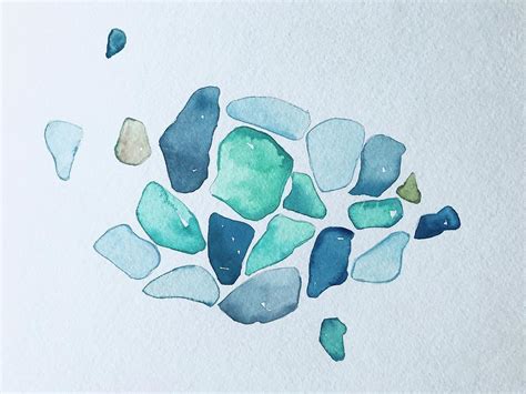 Abstract Sea Glass Painting By Luisa Millicent Fine Art America