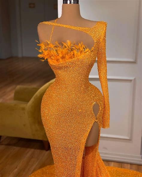 Orange Valdrin Sahiti Gown In 2023 Glamour Dress Stunning Prom