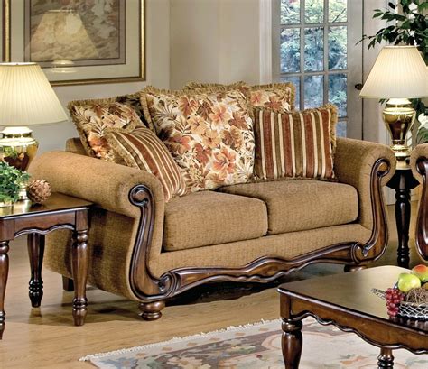 50310 Olysseus Sofa in Brown Floral Fabric by Acme Furniture
