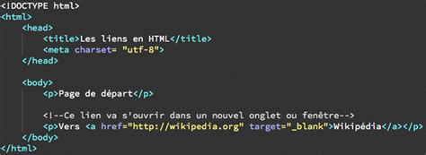 Créer des liens internes et externes en HTML