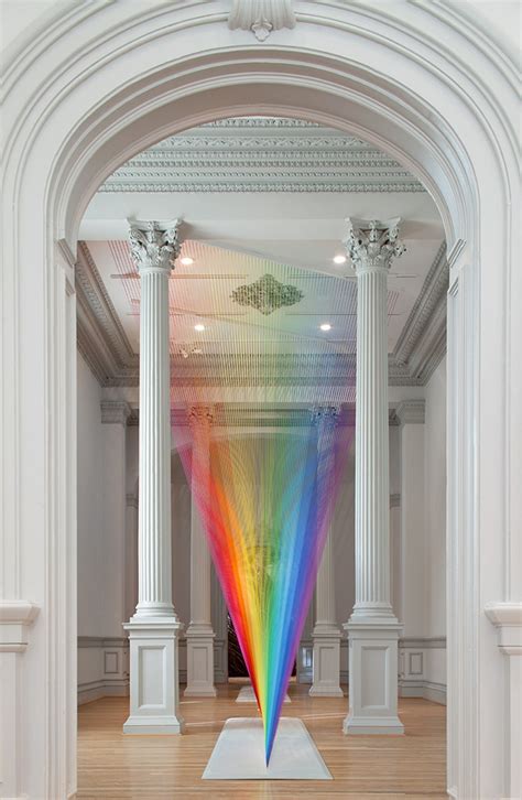 Artist Brings The Rainbow Indoors Using 60 Miles Of Thread Lost In