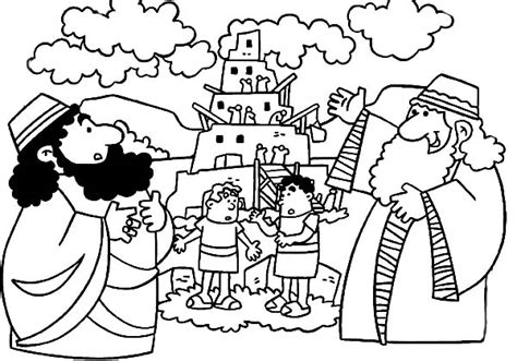 See more ideas about tower of babel, coloring pages, coloring pages for kids. People Work To Bulid Tower Of Babel Coloring Page : Kids ...