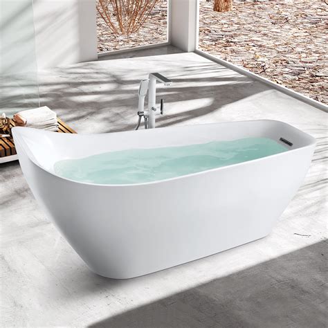 Bai 1624 Acrylic Freestanding Soaking Bathtub 67 Inches Megabai
