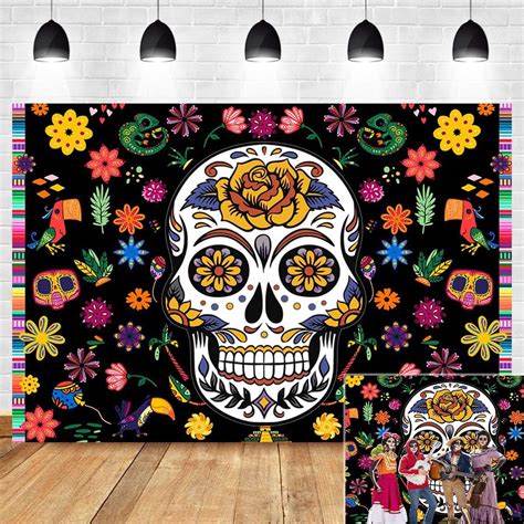 Kate 8x8ft Microfiber Mexican Fiesta Photography Backdrops Day Of The