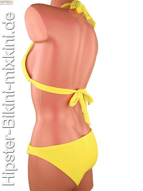Hipster Bikini gelb im Set mit schönen Oberteilen MIXKINI BEACHWEAR