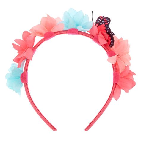 Claires Club Flower And Butterfly Headband Claires Us