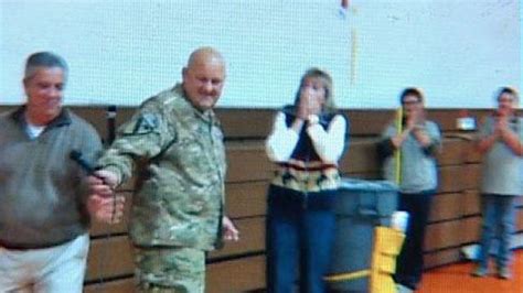 National Guard Soldier Just Home From Afghanistan Surprises Wife Daughter