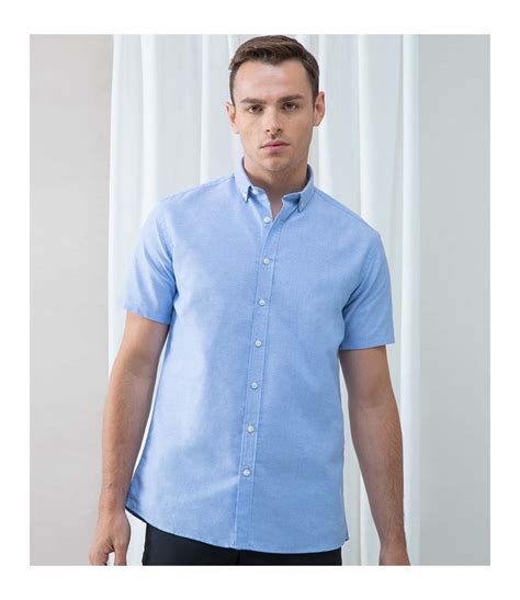 Henbury Modern Short Sleeve Regular Fit Oxford Shirt H517R PCL