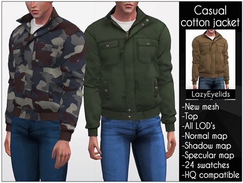 Sims 4 Cc Casual Cotton Jacket